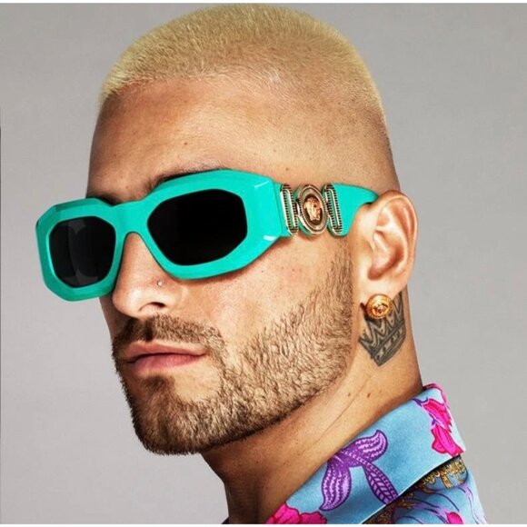 NEW Versace VE4425U-536487 turquoise blue Sunglasses 54mm